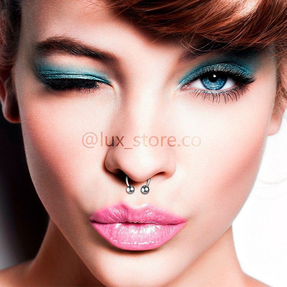 Piercing Perforación Herradura Septum Oreja Acero - Lux Store