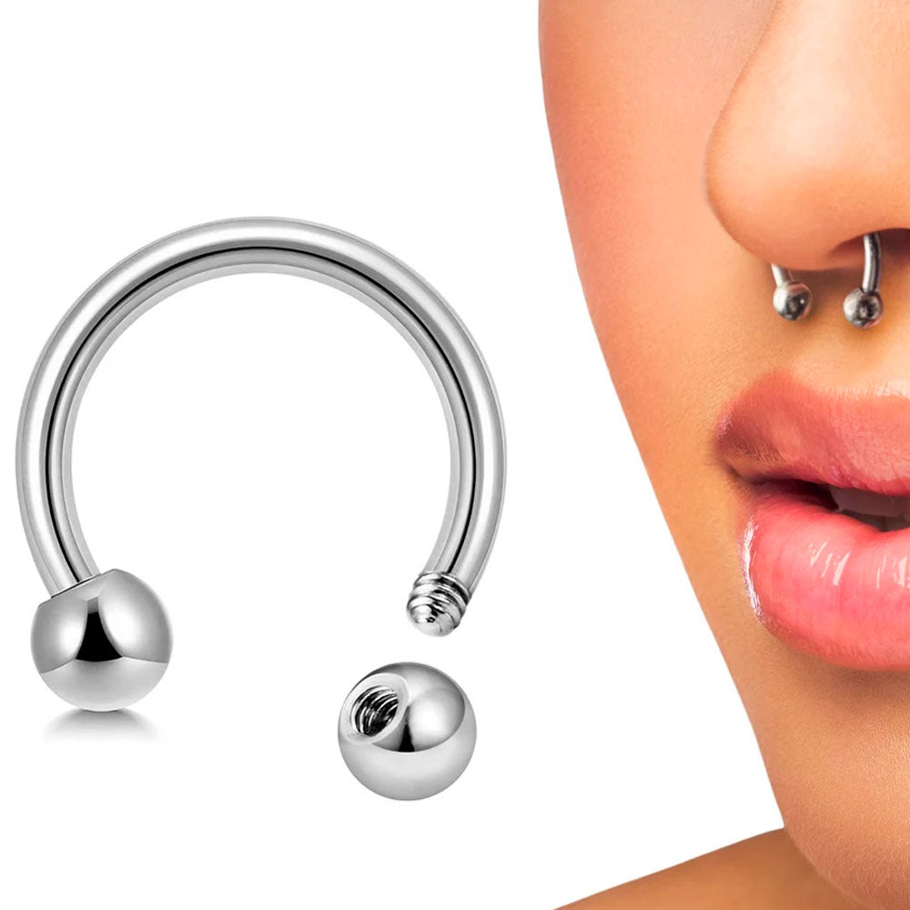 Piercing Perforación Herradura Septum Oreja Acero - Lux Store