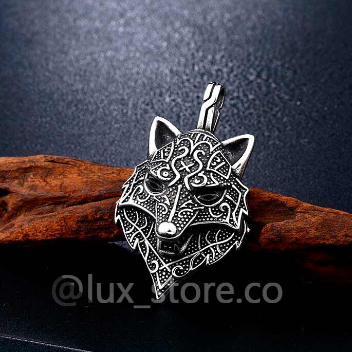 Collar Acero Inoxidable 316L Lobo Vikingo Escandinavo Noruego Vargr - Lux Store