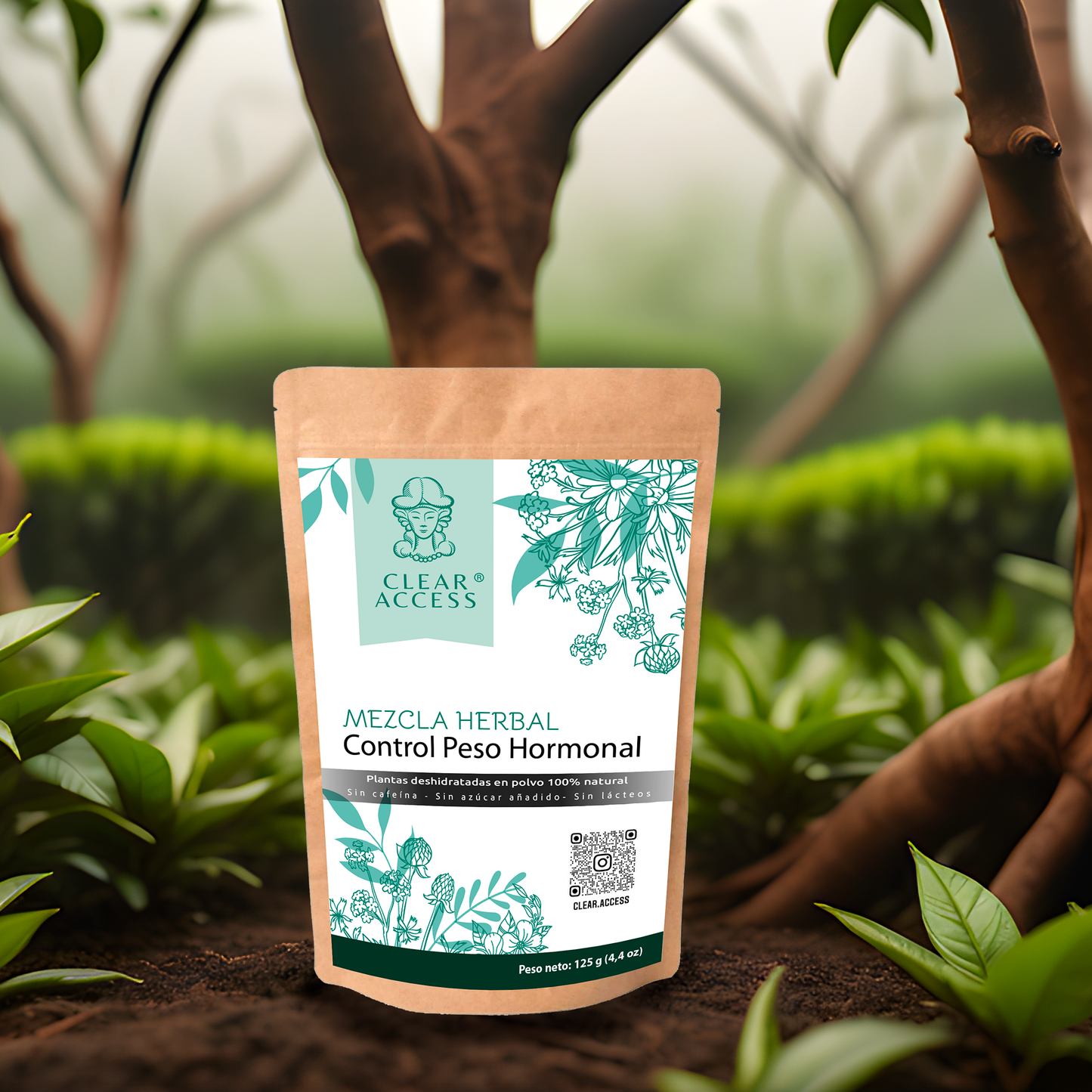 Mezcla Herbal Control Peso Hormonal. Presentación en Polvo para Infusión
