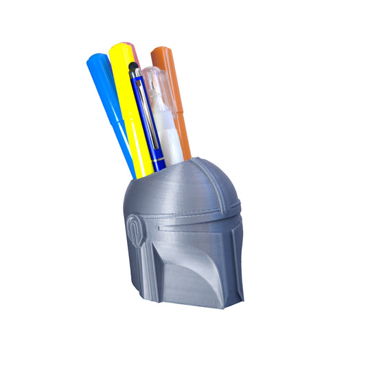 Portalápices Organizador Mandalorian Casco Impreso En 3d - Lux Store