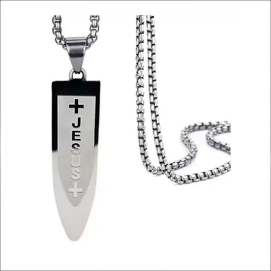 Gargantilla Cadena Collar Acero Inoxidable Dije Cristo, Unisex - Lux Store