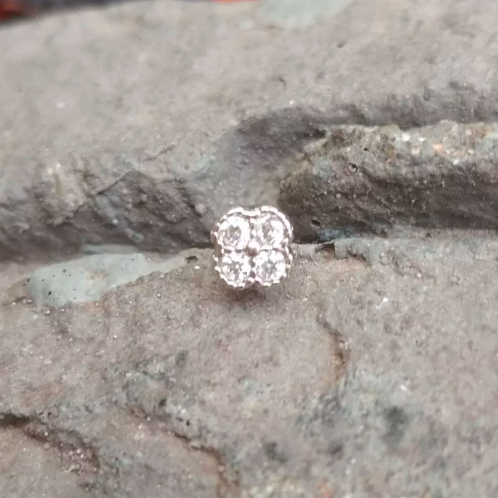 Piercing Acero Oreja Cartílago Tragus Helix Trevo 1 Pza - Lux Store