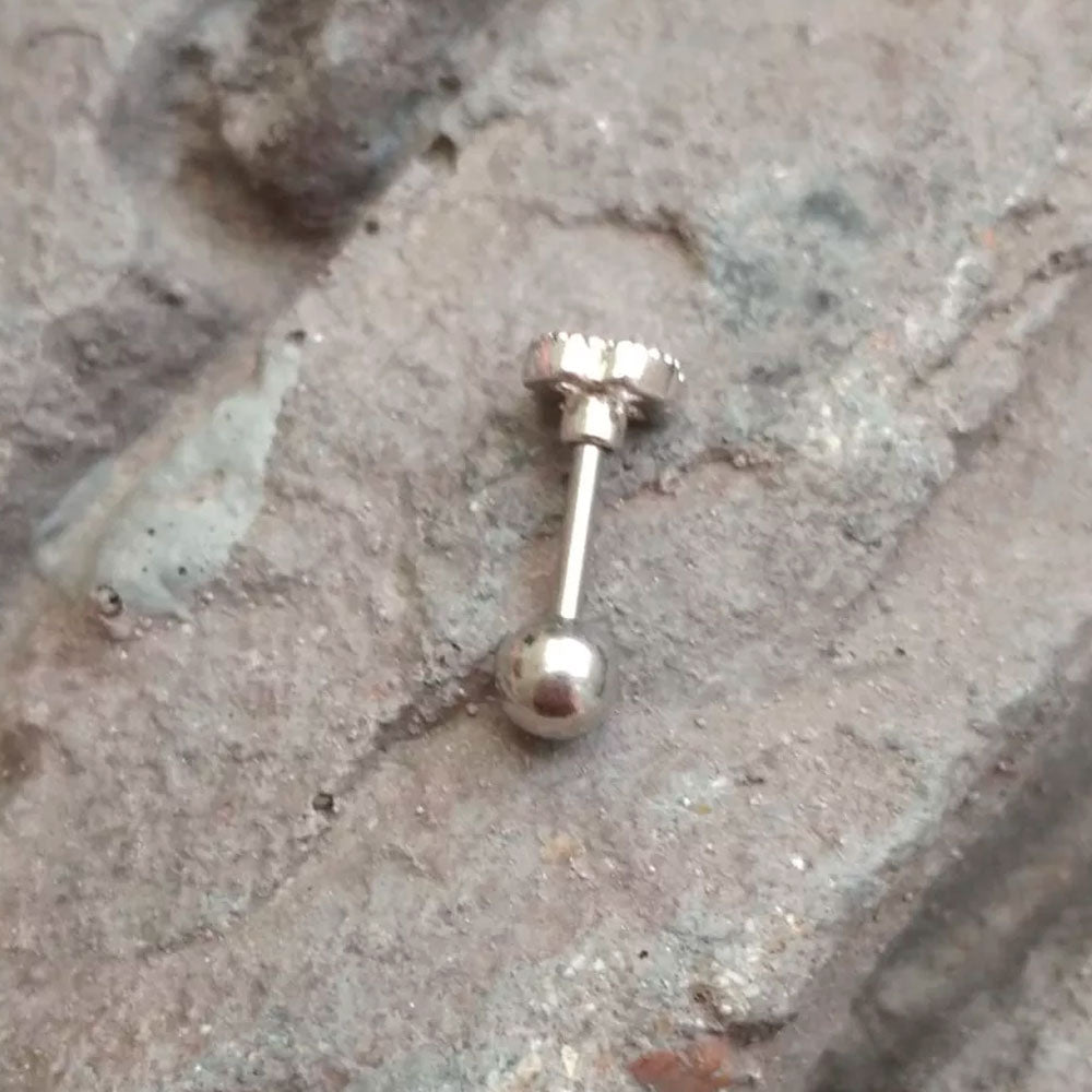 Piercing Acero Oreja Cartílago Tragus Helix Trevo 1 Pza - Lux Store