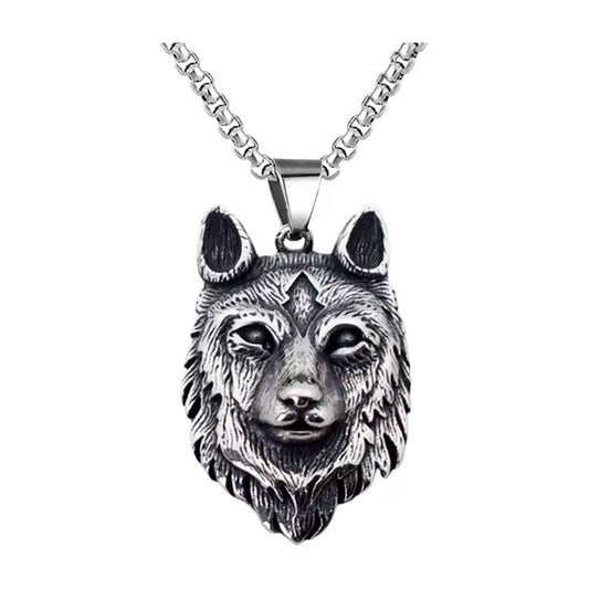 Collar Acero Inoxidable 316L Lobo Vikingo Bоўк - Lux Store