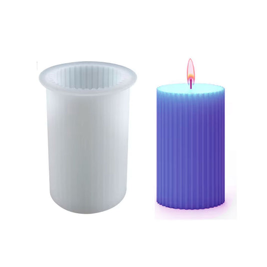 Molde de Silicona Acanalado Velas de Gel y Cera – Obsequio Especial Incluido!