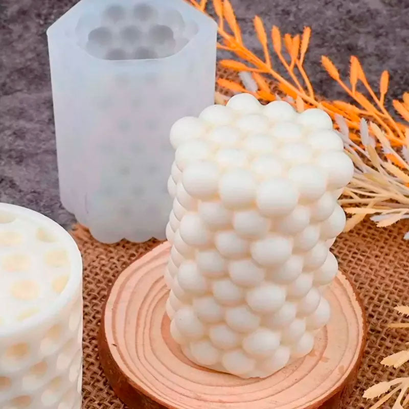 Molde de Silicona Burbujas para Velas de Gel y Cera – Obsequio Especial Incluido!