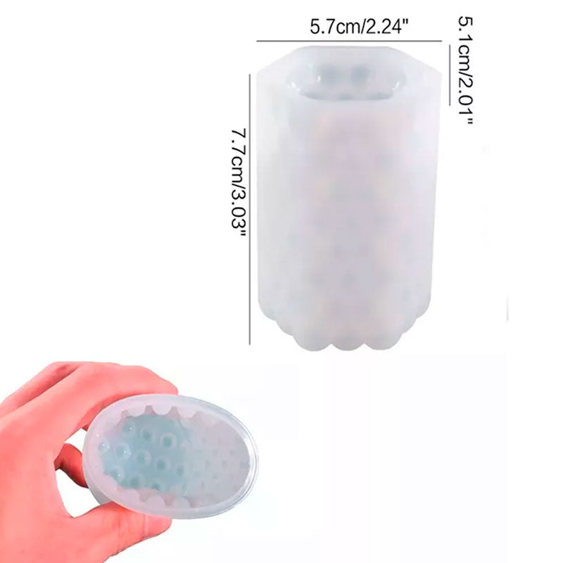 Molde de Silicona Burbujas para Velas de Gel y Cera – Obsequio Especial Incluido!