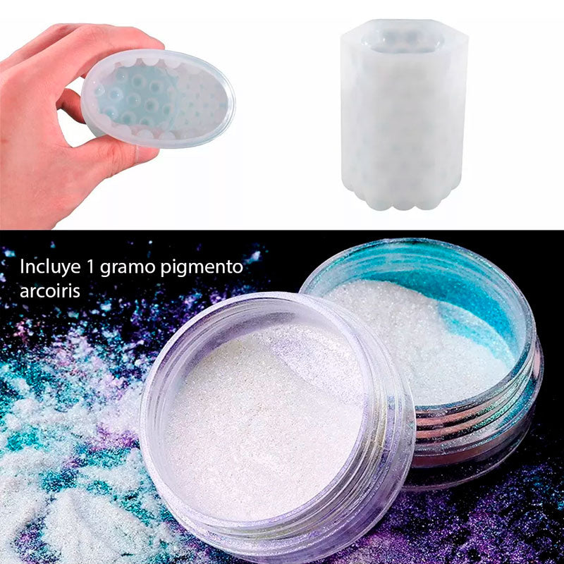 Molde de Silicona Burbujas para Velas de Gel y Cera – Obsequio Especial Incluido!