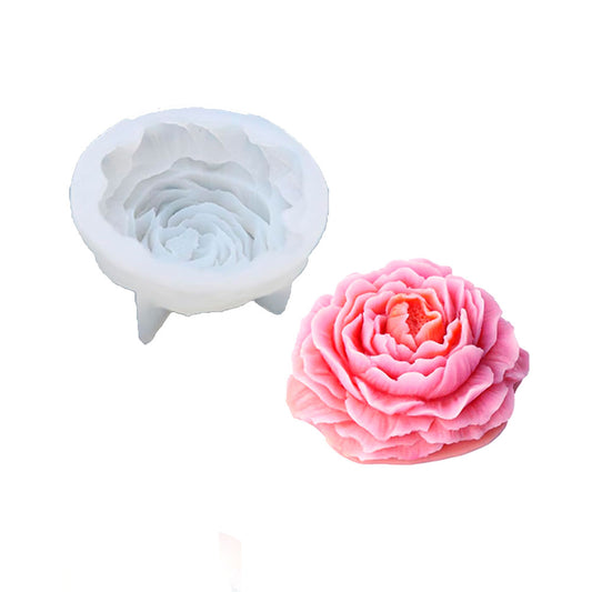 Molde de Silicona Flor Peonía Velas de Gel y Cera – Obsequio Especial Incluido!